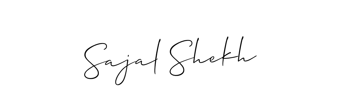 How to make Sajal Shekh name signature. Use Allison_Script style for creating short signs online. This is the latest handwritten sign. Sajal Shekh signature style 2 images and pictures png
