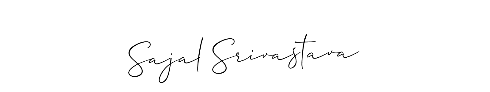 You should practise on your own different ways (Allison_Script) to write your name (Sajal Srivastava) in signature. don't let someone else do it for you. Sajal Srivastava signature style 2 images and pictures png