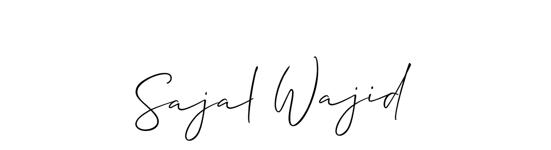 How to make Sajal Wajid signature? Allison_Script is a professional autograph style. Create handwritten signature for Sajal Wajid name. Sajal Wajid signature style 2 images and pictures png