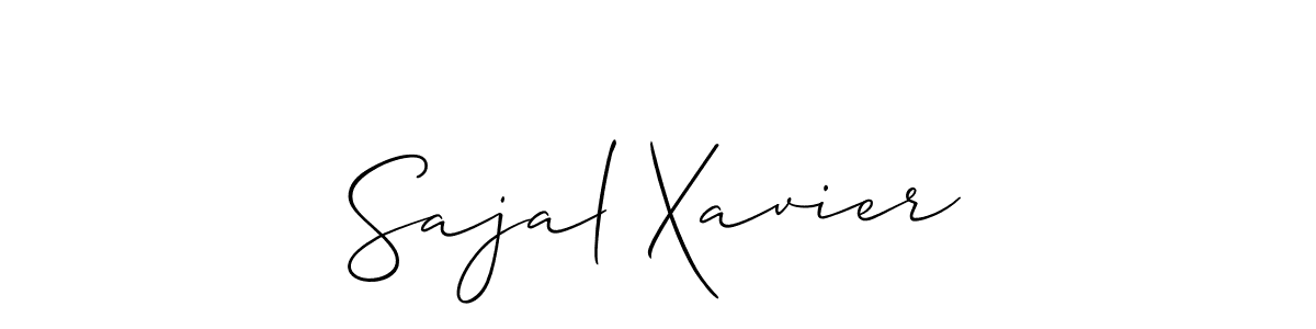 How to Draw Sajal Xavier signature style? Allison_Script is a latest design signature styles for name Sajal Xavier. Sajal Xavier signature style 2 images and pictures png