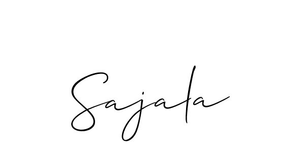 Sajala stylish signature style. Best Handwritten Sign (Allison_Script) for my name. Handwritten Signature Collection Ideas for my name Sajala. Sajala signature style 2 images and pictures png