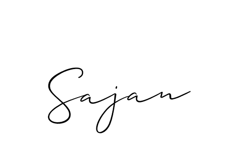 Create a beautiful signature design for name Sajan. With this signature (Allison_Script) fonts, you can make a handwritten signature for free. Sajan signature style 2 images and pictures png