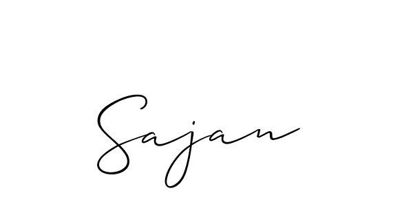 Allison_Script is a professional signature style that is perfect for those who want to add a touch of class to their signature. It is also a great choice for those who want to make their signature more unique. Get Sajan  name to fancy signature for free. Sajan  signature style 2 images and pictures png