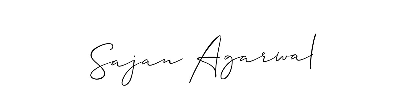 Use a signature maker to create a handwritten signature online. With this signature software, you can design (Allison_Script) your own signature for name Sajan Agarwal. Sajan Agarwal signature style 2 images and pictures png