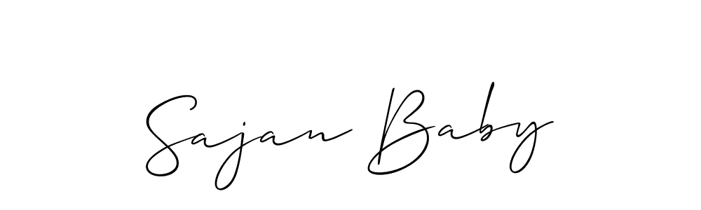Use a signature maker to create a handwritten signature online. With this signature software, you can design (Allison_Script) your own signature for name Sajan Baby. Sajan Baby signature style 2 images and pictures png