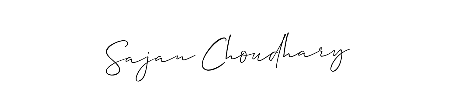 if you are searching for the best signature style for your name Sajan Choudhary. so please give up your signature search. here we have designed multiple signature styles  using Allison_Script. Sajan Choudhary signature style 2 images and pictures png