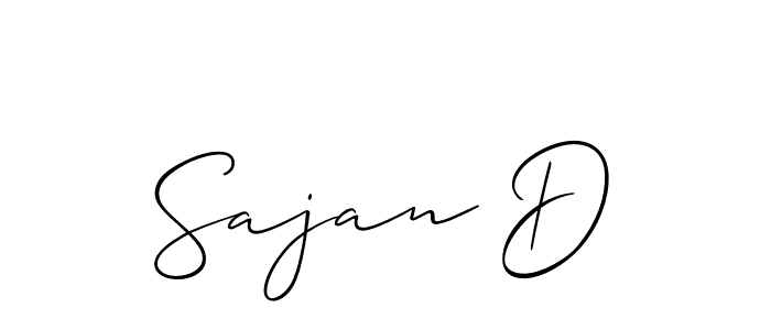 Also we have Sajan D name is the best signature style. Create professional handwritten signature collection using Allison_Script autograph style. Sajan D signature style 2 images and pictures png