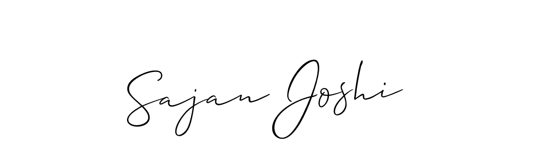 It looks lik you need a new signature style for name Sajan Joshi. Design unique handwritten (Allison_Script) signature with our free signature maker in just a few clicks. Sajan Joshi signature style 2 images and pictures png