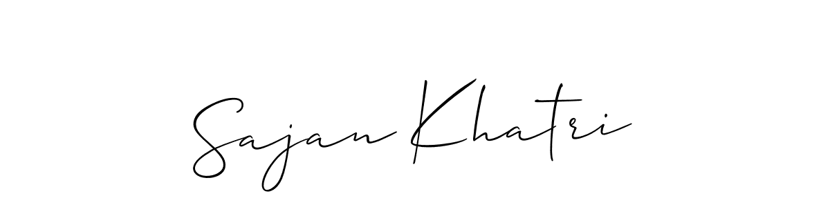 Use a signature maker to create a handwritten signature online. With this signature software, you can design (Allison_Script) your own signature for name Sajan Khatri. Sajan Khatri signature style 2 images and pictures png