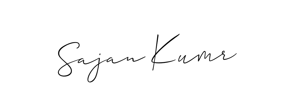 Design your own signature with our free online signature maker. With this signature software, you can create a handwritten (Allison_Script) signature for name Sajan Kumr. Sajan Kumr signature style 2 images and pictures png