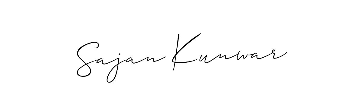 It looks lik you need a new signature style for name Sajan Kunwar. Design unique handwritten (Allison_Script) signature with our free signature maker in just a few clicks. Sajan Kunwar signature style 2 images and pictures png