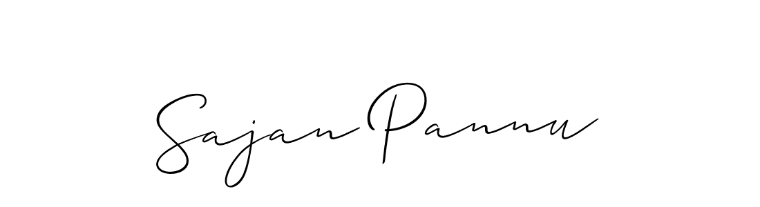 if you are searching for the best signature style for your name Sajan Pannu. so please give up your signature search. here we have designed multiple signature styles  using Allison_Script. Sajan Pannu signature style 2 images and pictures png