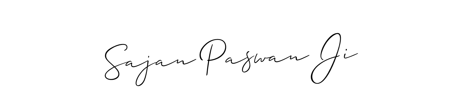 Also You can easily find your signature by using the search form. We will create Sajan Paswan Ji name handwritten signature images for you free of cost using Allison_Script sign style. Sajan Paswan Ji signature style 2 images and pictures png