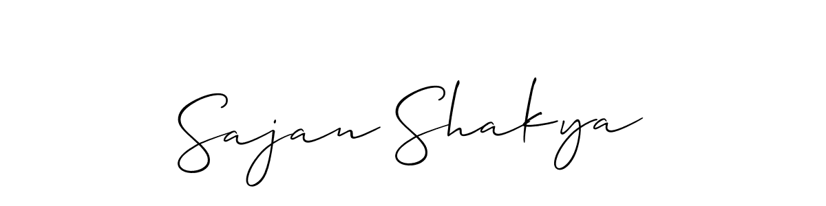 Sajan Shakya stylish signature style. Best Handwritten Sign (Allison_Script) for my name. Handwritten Signature Collection Ideas for my name Sajan Shakya. Sajan Shakya signature style 2 images and pictures png