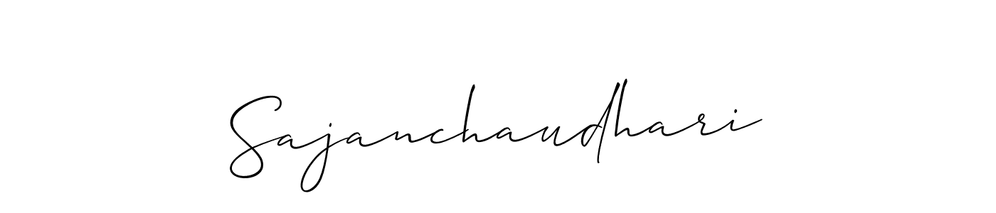 Allison_Script is a professional signature style that is perfect for those who want to add a touch of class to their signature. It is also a great choice for those who want to make their signature more unique. Get Sajanchaudhari name to fancy signature for free. Sajanchaudhari signature style 2 images and pictures png