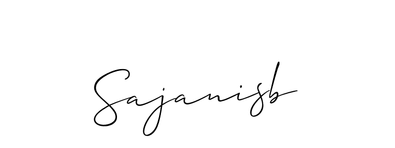 Make a beautiful signature design for name Sajanisb. With this signature (Allison_Script) style, you can create a handwritten signature for free. Sajanisb signature style 2 images and pictures png