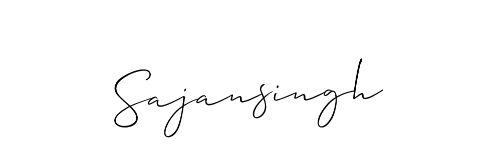 How to make Sajansingh name signature. Use Allison_Script style for creating short signs online. This is the latest handwritten sign. Sajansingh signature style 2 images and pictures png