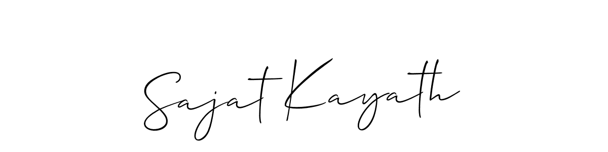 if you are searching for the best signature style for your name Sajat Kayath. so please give up your signature search. here we have designed multiple signature styles  using Allison_Script. Sajat Kayath signature style 2 images and pictures png