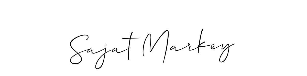 Create a beautiful signature design for name Sajat Markey. With this signature (Allison_Script) fonts, you can make a handwritten signature for free. Sajat Markey signature style 2 images and pictures png