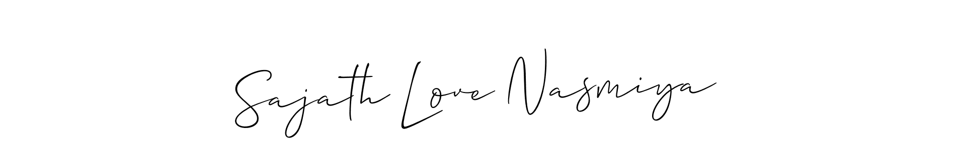 Sajath Love Nasmiya stylish signature style. Best Handwritten Sign (Allison_Script) for my name. Handwritten Signature Collection Ideas for my name Sajath Love Nasmiya. Sajath Love Nasmiya signature style 2 images and pictures png