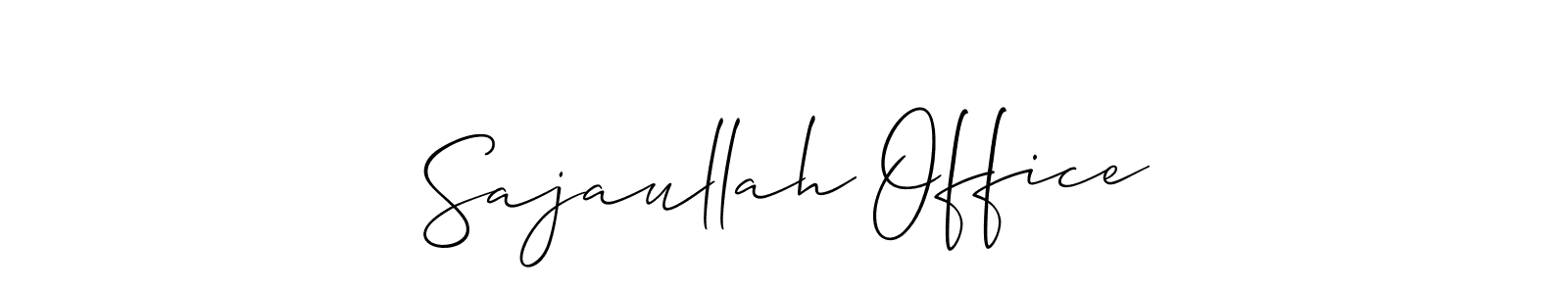 Make a beautiful signature design for name Sajaullah Office. With this signature (Allison_Script) style, you can create a handwritten signature for free. Sajaullah Office signature style 2 images and pictures png