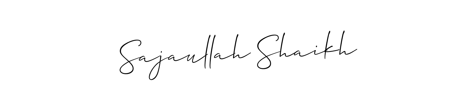 You should practise on your own different ways (Allison_Script) to write your name (Sajaullah Shaikh) in signature. don't let someone else do it for you. Sajaullah Shaikh signature style 2 images and pictures png