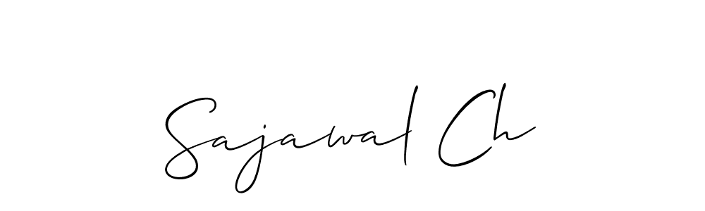 Create a beautiful signature design for name Sajawal Ch. With this signature (Allison_Script) fonts, you can make a handwritten signature for free. Sajawal Ch signature style 2 images and pictures png