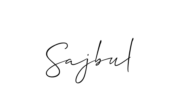 Design your own signature with our free online signature maker. With this signature software, you can create a handwritten (Allison_Script) signature for name Sajbul. Sajbul signature style 2 images and pictures png