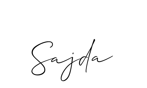 It looks lik you need a new signature style for name Sajda. Design unique handwritten (Allison_Script) signature with our free signature maker in just a few clicks. Sajda signature style 2 images and pictures png