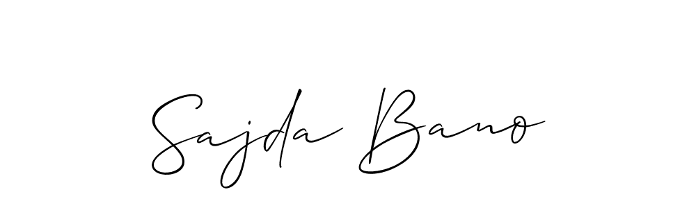 Also You can easily find your signature by using the search form. We will create Sajda Bano name handwritten signature images for you free of cost using Allison_Script sign style. Sajda Bano signature style 2 images and pictures png