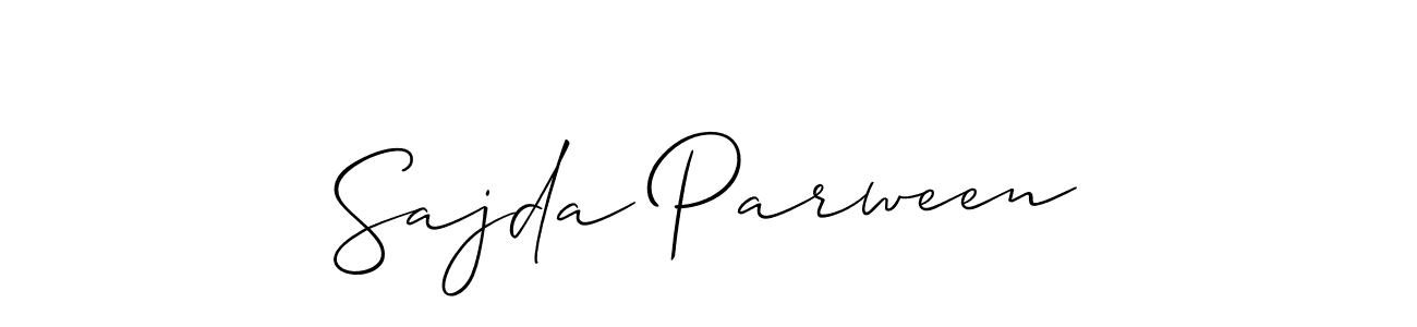 if you are searching for the best signature style for your name Sajda Parween. so please give up your signature search. here we have designed multiple signature styles  using Allison_Script. Sajda Parween signature style 2 images and pictures png