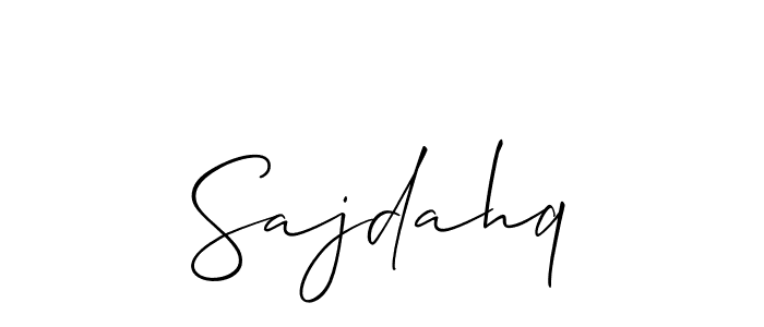 Also we have Sajdahq name is the best signature style. Create professional handwritten signature collection using Allison_Script autograph style. Sajdahq signature style 2 images and pictures png