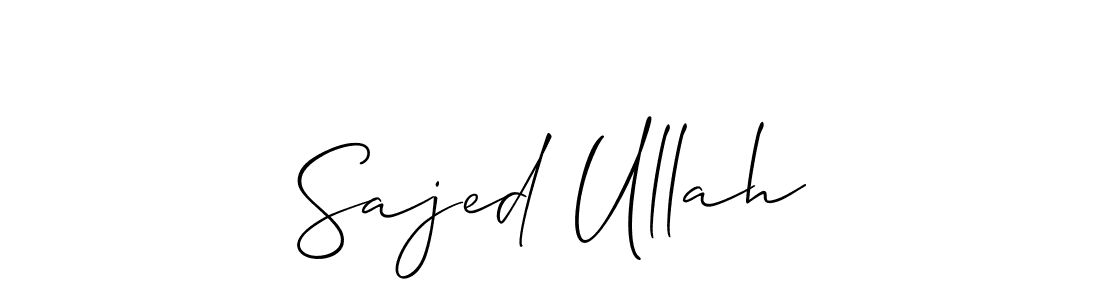 Use a signature maker to create a handwritten signature online. With this signature software, you can design (Allison_Script) your own signature for name Sajed Ullah. Sajed Ullah signature style 2 images and pictures png