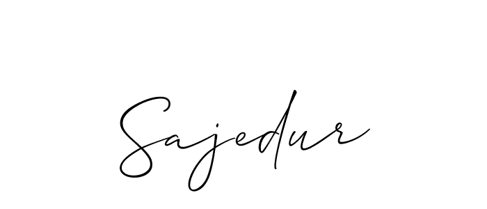 Create a beautiful signature design for name Sajedur. With this signature (Allison_Script) fonts, you can make a handwritten signature for free. Sajedur signature style 2 images and pictures png