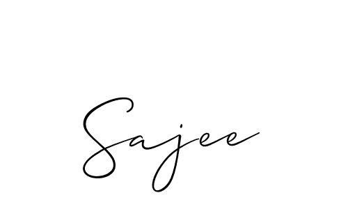 How to make Sajee name signature. Use Allison_Script style for creating short signs online. This is the latest handwritten sign. Sajee signature style 2 images and pictures png