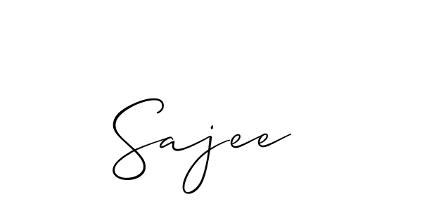 Allison_Script is a professional signature style that is perfect for those who want to add a touch of class to their signature. It is also a great choice for those who want to make their signature more unique. Get Sajee  name to fancy signature for free. Sajee  signature style 2 images and pictures png