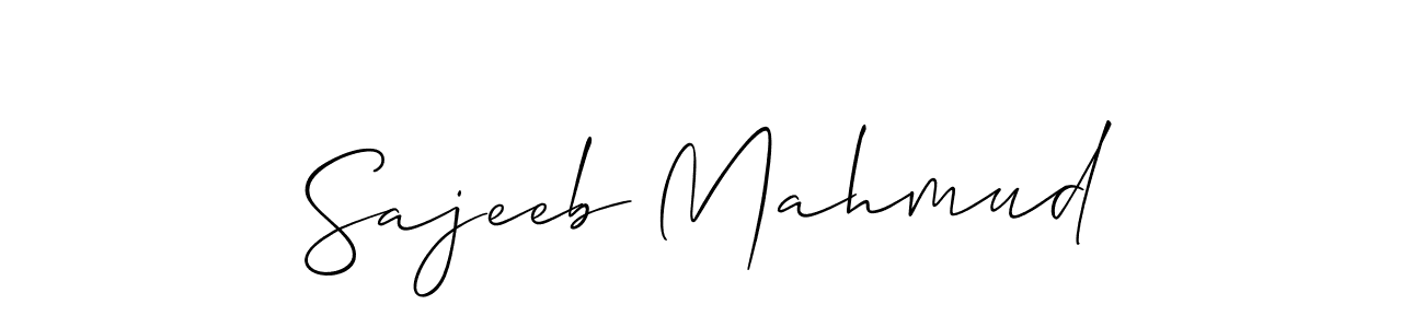 Design your own signature with our free online signature maker. With this signature software, you can create a handwritten (Allison_Script) signature for name Sajeeb Mahmud. Sajeeb Mahmud signature style 2 images and pictures png