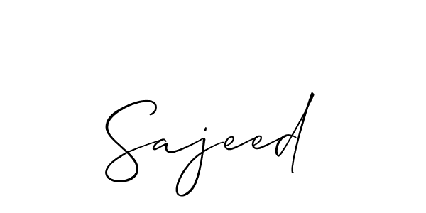 Sajeed stylish signature style. Best Handwritten Sign (Allison_Script) for my name. Handwritten Signature Collection Ideas for my name Sajeed. Sajeed signature style 2 images and pictures png