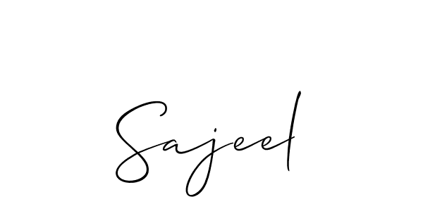 You should practise on your own different ways (Allison_Script) to write your name (Sajeel) in signature. don't let someone else do it for you. Sajeel signature style 2 images and pictures png