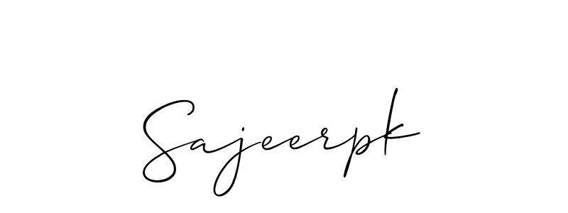 Also You can easily find your signature by using the search form. We will create Sajeerpk name handwritten signature images for you free of cost using Allison_Script sign style. Sajeerpk signature style 2 images and pictures png