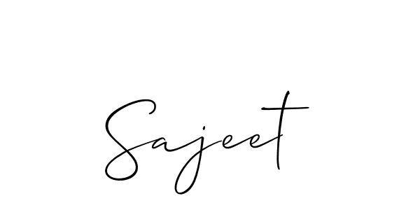 Create a beautiful signature design for name Sajeet. With this signature (Allison_Script) fonts, you can make a handwritten signature for free. Sajeet signature style 2 images and pictures png