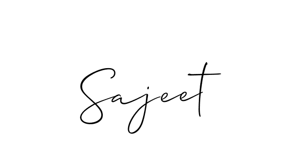 Design your own signature with our free online signature maker. With this signature software, you can create a handwritten (Allison_Script) signature for name Sajeet. Sajeet signature style 2 images and pictures png