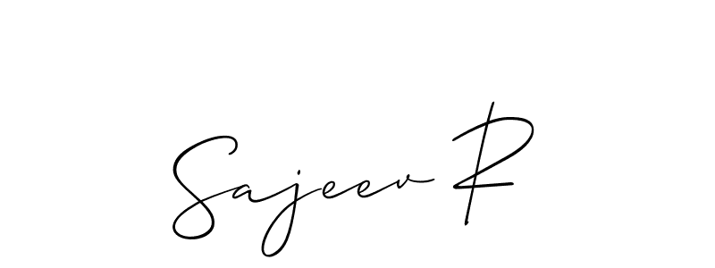 It looks lik you need a new signature style for name Sajeev R. Design unique handwritten (Allison_Script) signature with our free signature maker in just a few clicks. Sajeev R signature style 2 images and pictures png