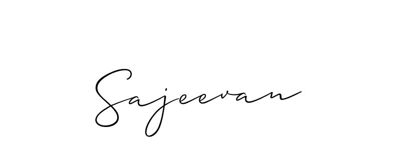 Best and Professional Signature Style for Sajeevan. Allison_Script Best Signature Style Collection. Sajeevan signature style 2 images and pictures png