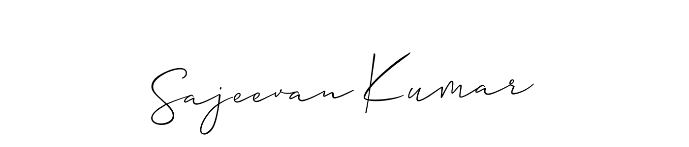 Sajeevan Kumar stylish signature style. Best Handwritten Sign (Allison_Script) for my name. Handwritten Signature Collection Ideas for my name Sajeevan Kumar. Sajeevan Kumar signature style 2 images and pictures png