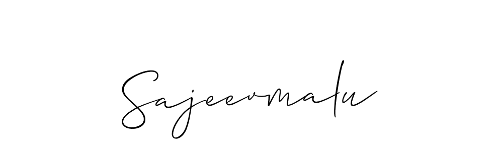 Also we have Sajeevmalu name is the best signature style. Create professional handwritten signature collection using Allison_Script autograph style. Sajeevmalu signature style 2 images and pictures png