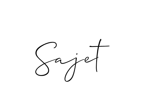 Best and Professional Signature Style for Sajet. Allison_Script Best Signature Style Collection. Sajet signature style 2 images and pictures png