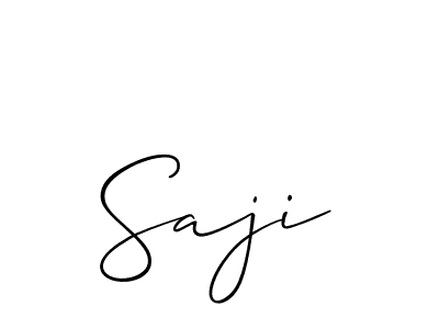 Best and Professional Signature Style for Saji. Allison_Script Best Signature Style Collection. Saji signature style 2 images and pictures png