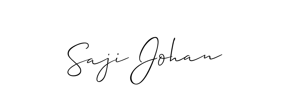 How to make Saji Johan name signature. Use Allison_Script style for creating short signs online. This is the latest handwritten sign. Saji Johan signature style 2 images and pictures png