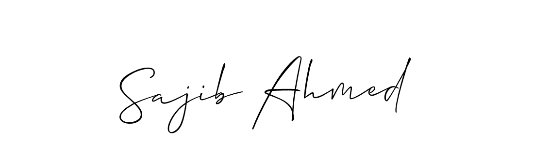 Also we have Sajib Ahmed name is the best signature style. Create professional handwritten signature collection using Allison_Script autograph style. Sajib Ahmed signature style 2 images and pictures png